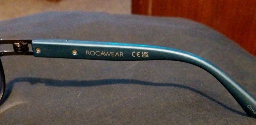 Rocawear Metal Shield UV400 Sunglasses. Gunmetal Frame & Blue Lens - Picture 5 of 7